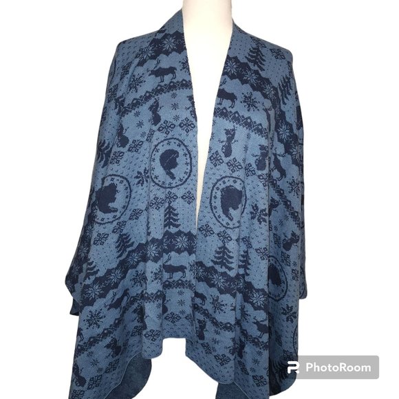#072. NWT Blue Disney Frozen 2 Movie Tonal Cardigan Sweater-Box Lunch - Picture 2 of 6